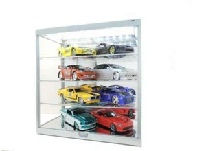 Sammler Vitrine LED beleuchtet, für Modelle, Acryl Glas, Rahmen silber - Picture 1 of 5