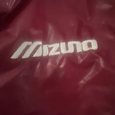 MINT COND Mizuno Polyurethane Baseball Team Pullover Raincoat WetLook Jacket PVC - Image 1 of 4