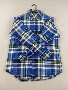 Ralph Lauren Shirt Mens M Medium Blue Yellow Green Pony Button Up Long Sleeve - Picture 1 of 16