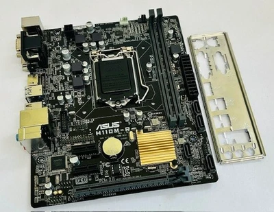 Asus H110M-R REV 1.01 Socket 1151 Intel H110 DDR4 Motherboard and Back Plate - Image 1 of 4