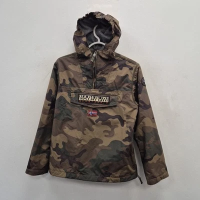 Napapijri Rainforest Winter Anorak Hooded Camouflage Rain Jacket Boys Age 12 - Image 1 of 4