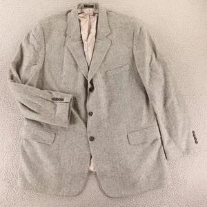 Giacca tweed vintage uomo XL XLT 48L spina di pesce 100% cammello made USA - Foto 1 di 18