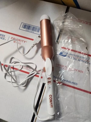 Conair Double Ceramic Curling Iron, 1 1/2 Inch Curling Iron, White/Rose Gold - Image 1 of 3