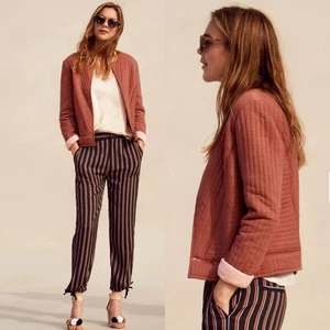 Anthropologie Akemi + Kin gesteppte bestickte Borte vorne offen - Bild 1 von 11