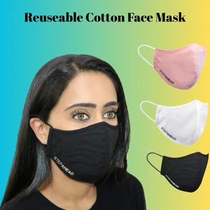 Cotton Face Mask Protective Covering Mouth Masks Washable Reusable - Picture 1 of 13