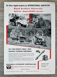 Camiones cosechadoras internacionales Rockwell-Standard tractor 1958 anuncio impreso vintage - Imagen 1 de 1