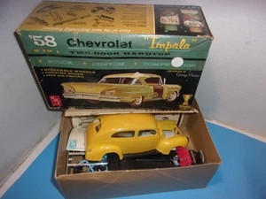 Vintage AMT 58 Chevrolet Impala Box w/ Misc Junk Pile Parts Model Kit - Picture 1 of 15