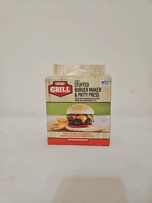 Expert Grill 3 en 1 Hamburguesa Rellena y Prensa para Hamburguesas (redonda)) ¡Hecha en EE. UU.! Foto 1 de 4
