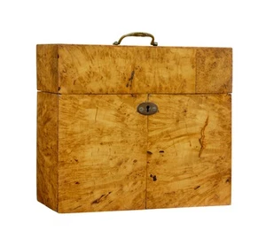 SWEDISH 19TH CENTURY BURR BIRCH TABLE BOX - Picture 1 of 9