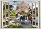 Dinosaurs Lake Animals Jungle 3D Window Wall Sticker Poster Decal Mural 9-8-8