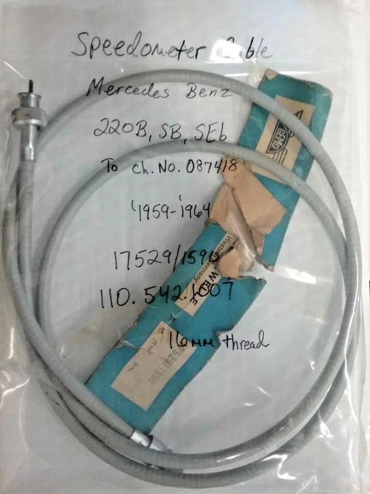 Cable velocímetro Mercedes Benz 220B, SB, SEb 1959-1964 #:17529/1590 Foto 1 de 1