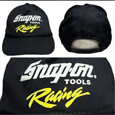Vtg Snap On Racing SnapBack Hat Tools Company Race Car Promo Logo Black Cap