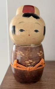 Vintage Japanese Kokeshi Doll Made In Japan 4-1/4” - Picture 1 of 8