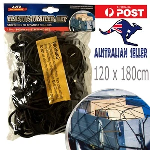 Ute Trailer Cargo Net 1.2m x 1.8m (6'x4') Bungee Cord Mesh Truck Load Tie Down - Picture 1 of 8