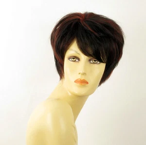 wig for women 100% natural hair black and red wick ref ALICE 1b410 PERUK - Picture 1 of 8