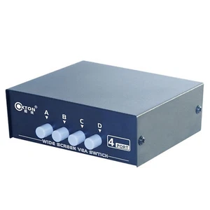 4 Ports VGA SVGA Monitor Sharing Manual Switch Box Out For LCD PC TV Monitor G - Afbeelding 1 van 7