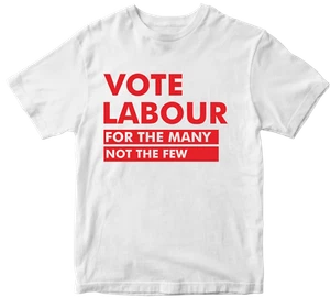 Vote Labour T-shirt For The Many UK Politician General Party Election Public - Picture 1 of 14
