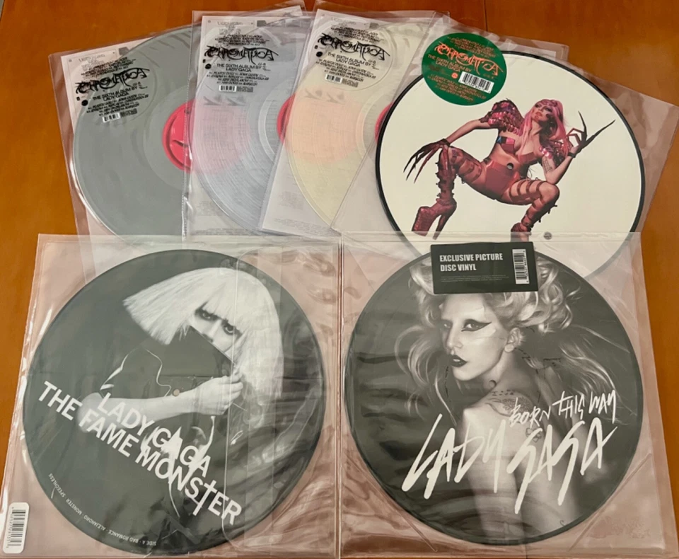 LADY GAGA RARE SEALED! LIMITED EDITION PICTURE DISC COLOURED VINYL LP COLLECTION - Image 1 of 1
