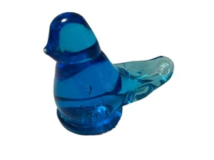 Ron Roy blauer Glasvogel 1988 signiert 3" lang Kunst Figur Briefbeschwerer - Bild 1 von 3