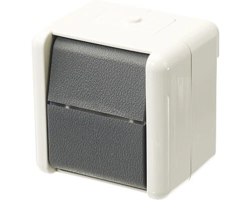 Jung 806 W Feuchtraum Wippschalter Universal Aus-Wechsel Aufputz IP44 hellgrau/d - Bild 1 von 1