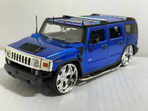 JADA DUB HUMMER H2 CANDY BLUE 1:24 DIECAST MODEL NEW NO BOX #519 - Picture 1 of 8