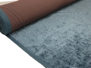 8 metres of LAURA ASHLEY KINGSLEY VELVET CYAN Velvet Upholstery Fabric - Picture 1 of 8