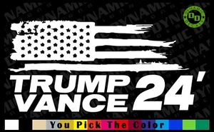 Donald Trump JD Vance 2024 sticker USA president election MAGA vinyl decal 47 B - Picture 1 of 8
