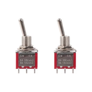Interruptor de palanca 2 piezas TGD3 Mini Electirc AC 125V 6A 6 pines 2 posiciones encendido-apagado - Imagen 1 de 5
