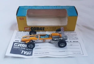 Corgi 159 Cooper-Maserati F1 Racing Car 1969-72 MIB (Mint in Box) A+/A - Picture 1 of 7