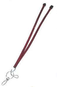 Glitzer Strass, Kristall, Abreißband & Ausweis Abzeichen mit Schlüsselhalter - rot - Bild 1 von 3