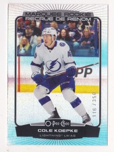 22-23 OPC Cole Koepke /350 RAINBOW Marquee Rookie Lightning 2022