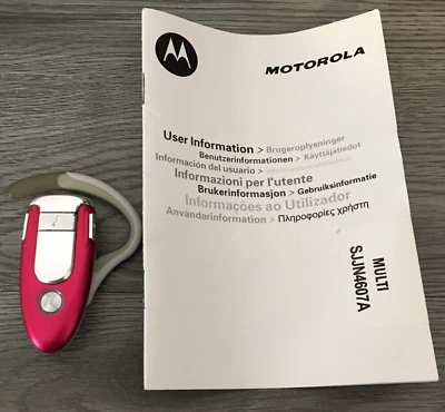 Motorola Bluetooth Pink Ear-hook Headset SYN1525A H500 - Image 1 of 4