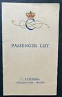 1932 Cosulich Steamship Saturnia Passenger List