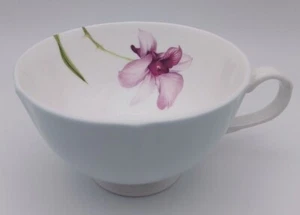 Floral Stechcol Tea Cup Gracie Bone China light blue 6Oz - Picture 1 of 6
