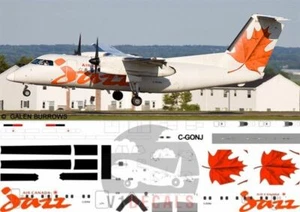 V1 Decals DeHavilland Dash 8-100 Air Canada Jazz for 1/72 Hobbycraf Kit - Picture 1 of 8