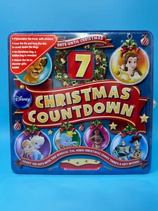 Disney 7 Days Until Christmas Countdown Tin with Lock/Treasury *BRAND NEW* - Picture 1 of 10
