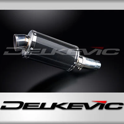 Kit silenciador de escape de carbono ovalado de 9" Slip On Kawasaki Ninja 250R 2008-2013 Foto 1 de 4