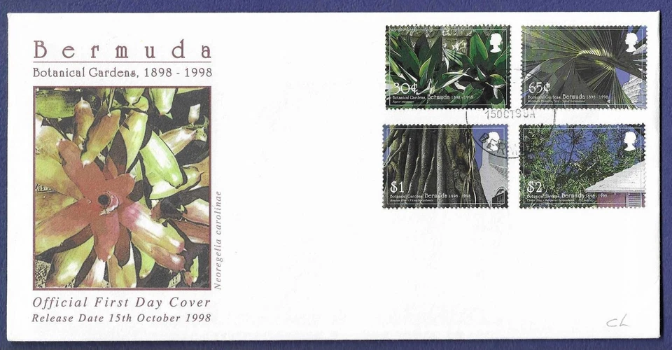 Bermuda FDC 1998 edición "Jardines Botánicos" Foto 1 de 1