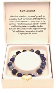 Blue Obsidian Stretch Bracelet - Picture 1 of 1