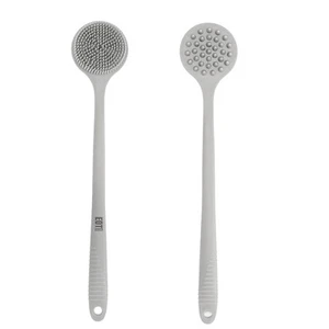 Bendable Long Handled Silicone Body Brush & Hair Scrubber Bath Shower Back Brush - Picture 1 of 9