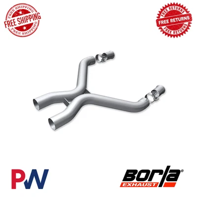 Borla X-Pipe duplo 2,75" diâmetro aço para 2011-2014 Ford Mustang GT 5.0L V8 - Imagem 1 de 2