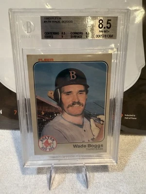 1983 Fleer - Wade Boggs #179 (RC) - Image 1 of 2
