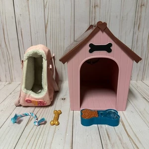 Our Generation Dog House & Accessories Bag Carrier Food Bowl Toys - Picture 1 of 17