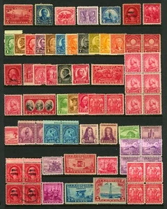 #372-#736, #C11, 1909-1936 Mostly Mint, MNH Singles, Pairs, Blocks, Odds & Ends - Picture 1 of 1