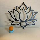 Dekoratives Metall Lotusblumen Wandschild, Yoga Zen Schild fr Zuhause, Kche,