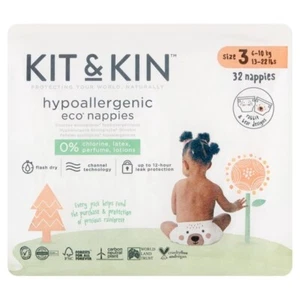 Kit & Kin Eco Nappies, Size 3 (6-10kg) - 32 per pack - Picture 1 of 1