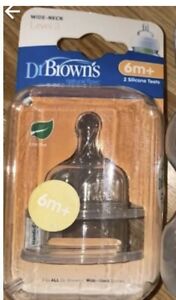 Dr Brown’s Silicone Teats 6m+ Level 3 Pack Of 2 Wide Teats
