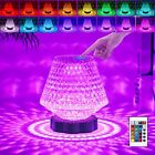 RGB LED Crystal Table Lamp Diamond Rose Bar Night Light Touch Atmosphere Bedside