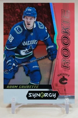 2018-19 Upper Deck Synergy Rookies Red #51 Adam Gaudette Rookie  - Image 1 of 2