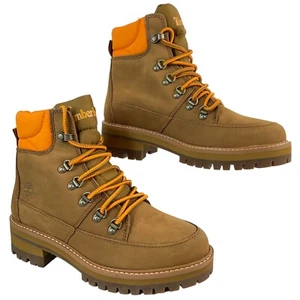 Timberland Boots Womens Sz 7 Brown Courmayeur Valley Medium Brown Nubuck $170 - Picture 1 of 13